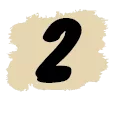 chiffre 2 stylise sur fond beige mfr rhone