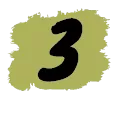 chiffre 3 noir sur fond vert delave mfr rhone 1