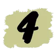 chiffre 4 noir sur fond vert clair texture mfr rhone